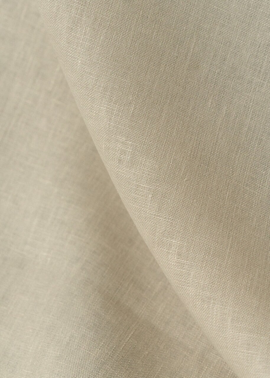1 Yard Pure Linen Fabric Stone Midweight Solid 7 Oz 58 Inches Wide